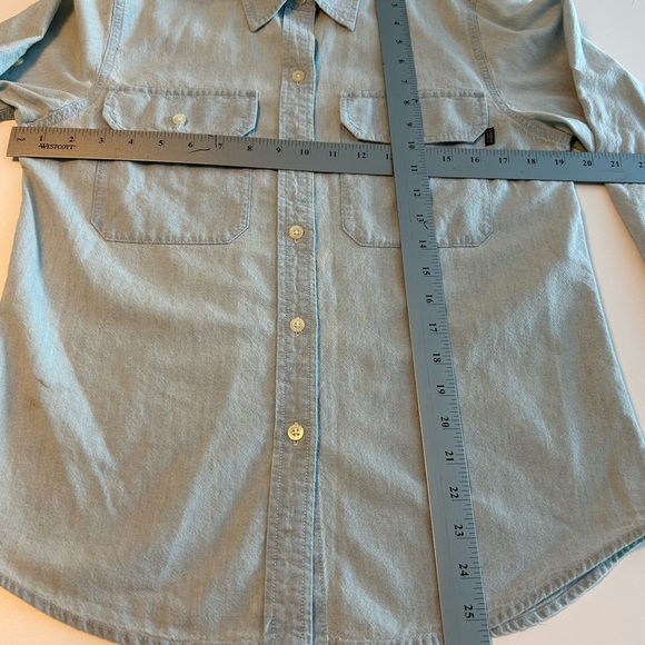 Lauren Jeans Co By Ralph Lauren, Button Up Chambray Shirt Womens Small - Picture 8 of 11